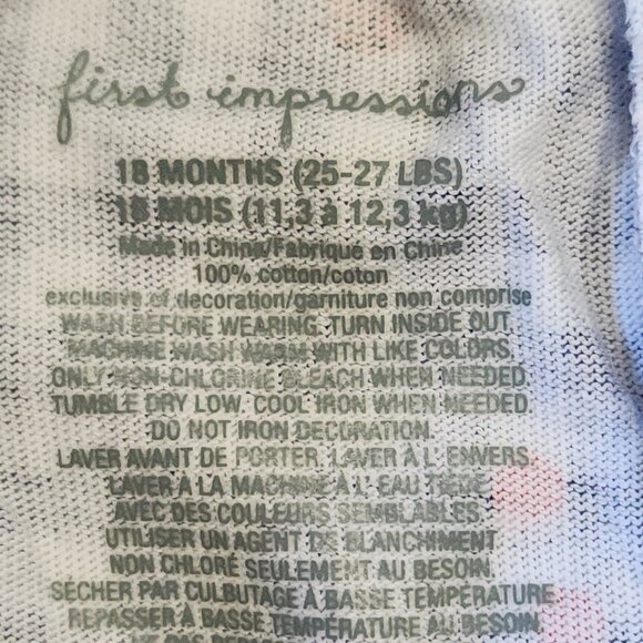 First Impressions Baby Girls Bubble Shorts With Cherries & Lady Bugs Size 18M - Picture 5 of 5